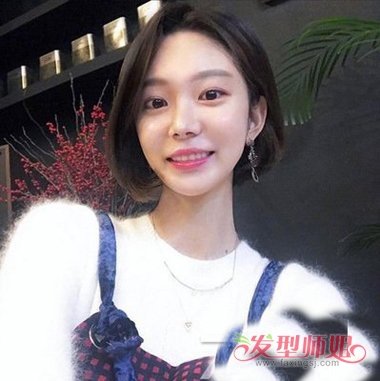 鹅蛋脸女生短发 小眼睛适合的发型