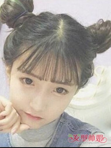 鹅蛋脸女生修剪空气刘海 扎丸子头需要注意哪些问题